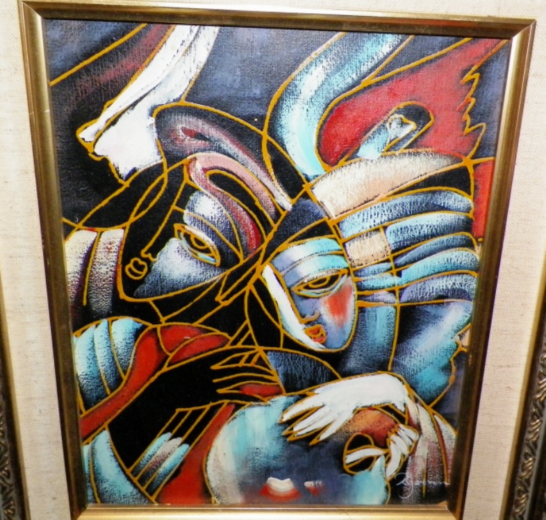 AA EBAY NEW A ART PAINTING GOLD OUTLINE PAINTING 2AA.jpg