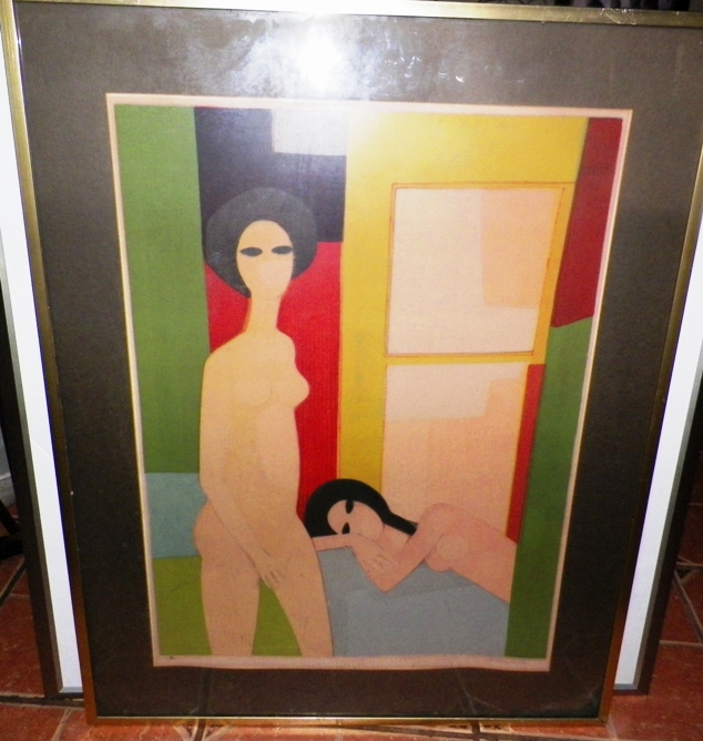 AA EBAY NEW A ART PAINTING THRIFT STORE BUNDLE PAINTING YOKO ONO LOOK ALIKE 1AAA.jpg