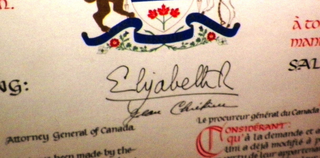 PROCLAMATION FOR OTTAWA CANADA REAL? QUEEN ELIZABETH SIGNATURE REAL