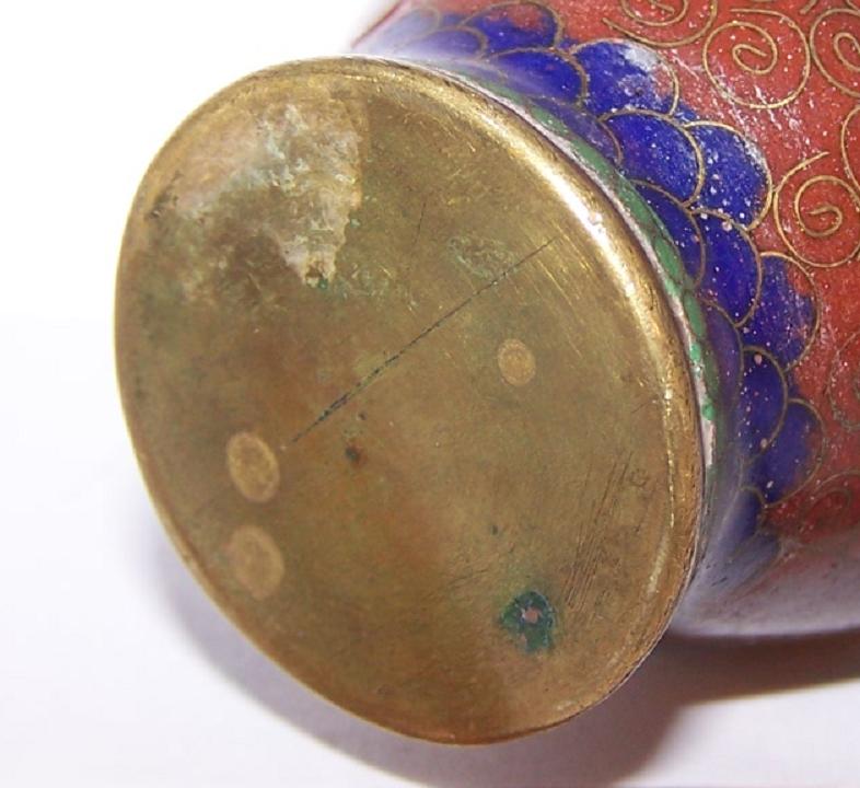 Japanese cloisonne & ginbari foil dragon vase age? Antiques Board