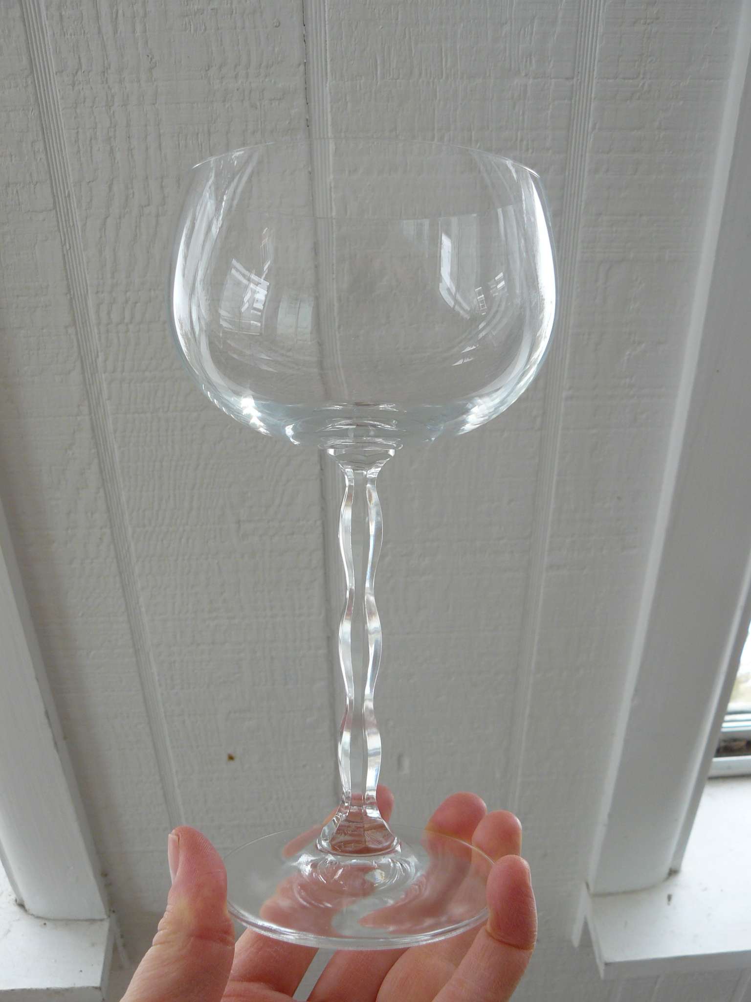 Clear glass (newer) stemware, fancy stem Antiques Board
