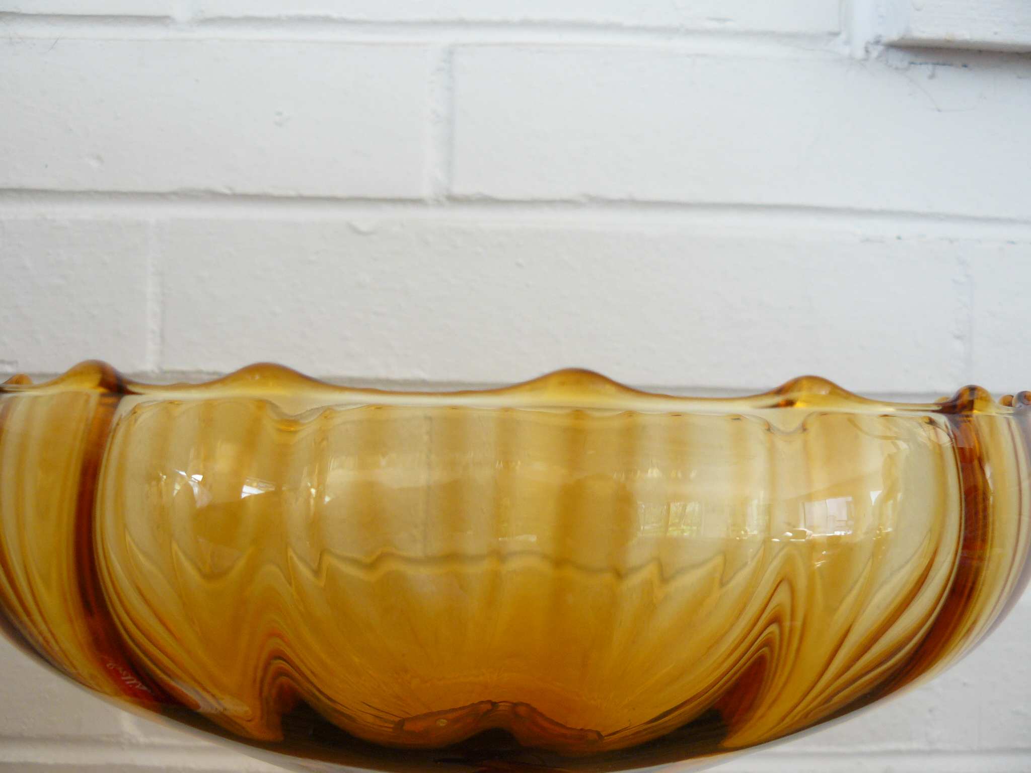 Footed glass bowl, any idea of maker? Antiques Board
