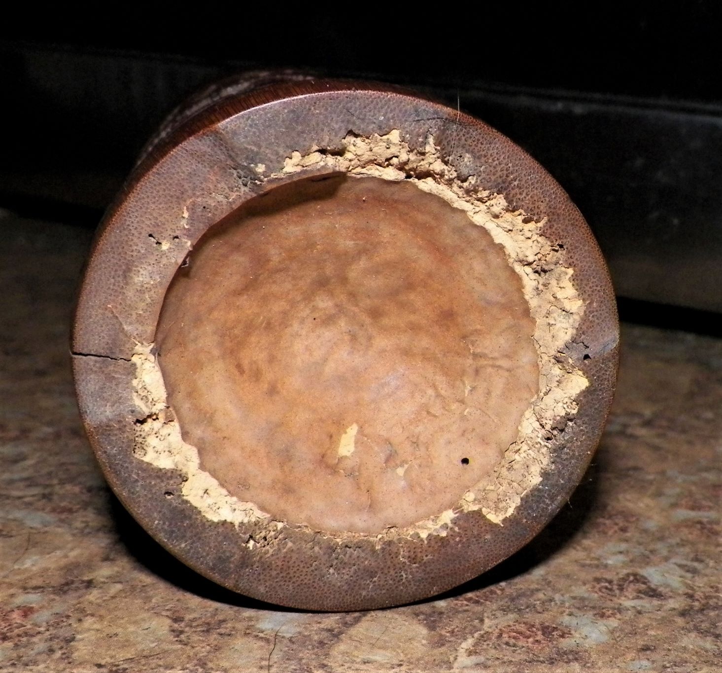 ART CARVE BAMBOO CHINESE CUP INK WELL 6ZAA.JPG
