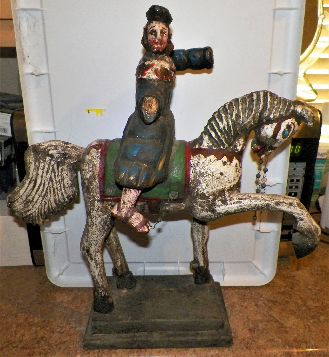 ART CARVED HORSE & RIDER 1AA.JPG