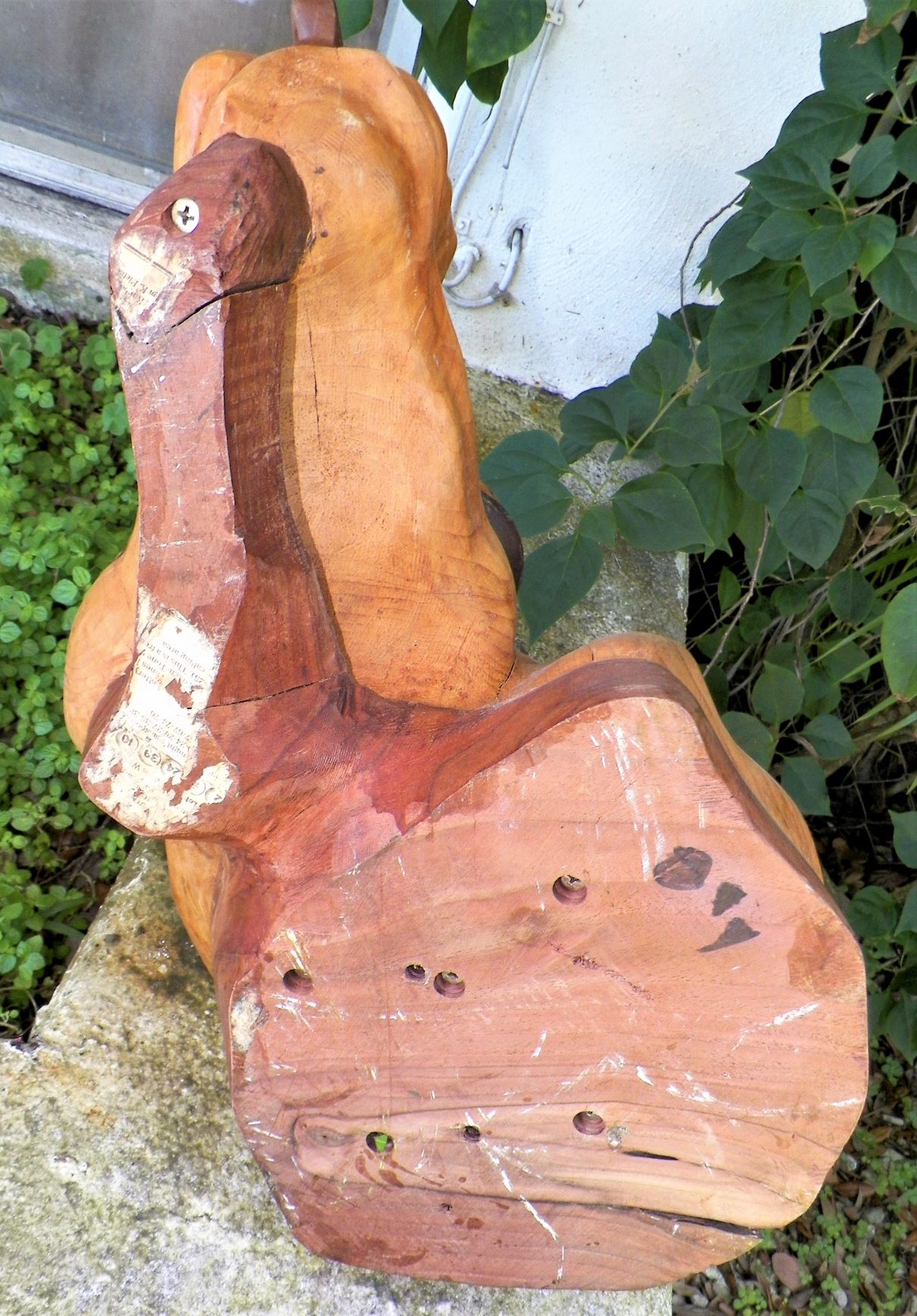 ART CARVED HORSE UNICORN 8AA.JPG