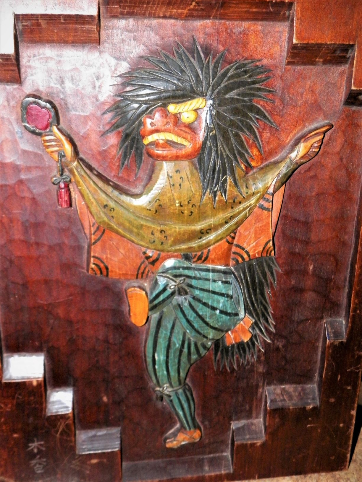 ART CARVED RELIEF ORIENTAL DANCER WOOD 2AA.JPG