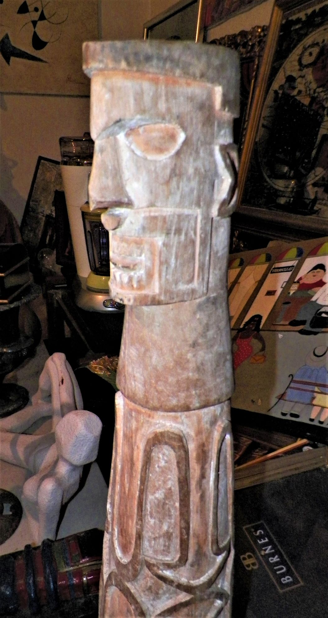 ART CARVED TRIBAL TOTEM POLE LIKE PAPAU NEW GUENIA 3AA.JPG