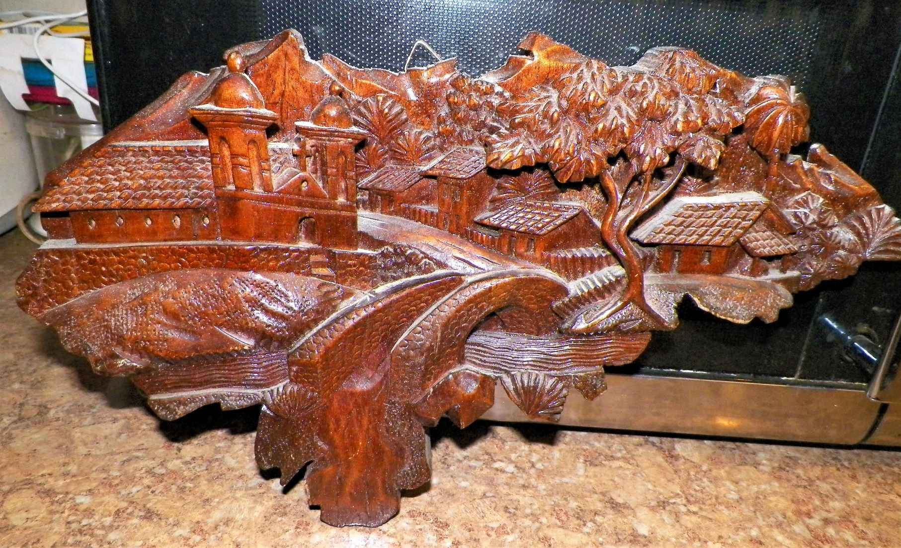 ART CARVED WOOD RELIEF TOWN 2AA.JPG