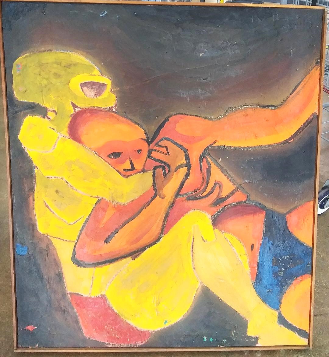ART PAINTING 1964 ALIENS WRESTLING 1AAA.jpg