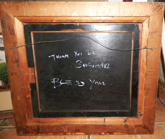 ART PAINTING ABSTRACT $90 FLOWERY ABSTRACT PAINTING THRIFT STORE 8AA.JPG