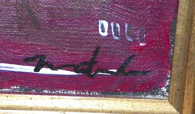 ART PAINTING ABSTRACT PURPLR RED WITH LINES 3AA.JPG