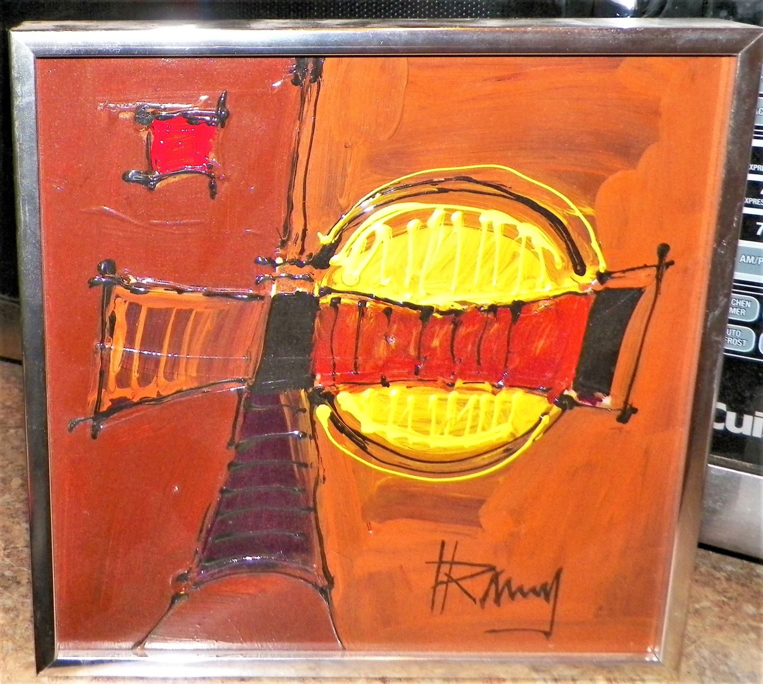 ART PAINTING ABSTRACT SMALL PR PK 1AA.JPG