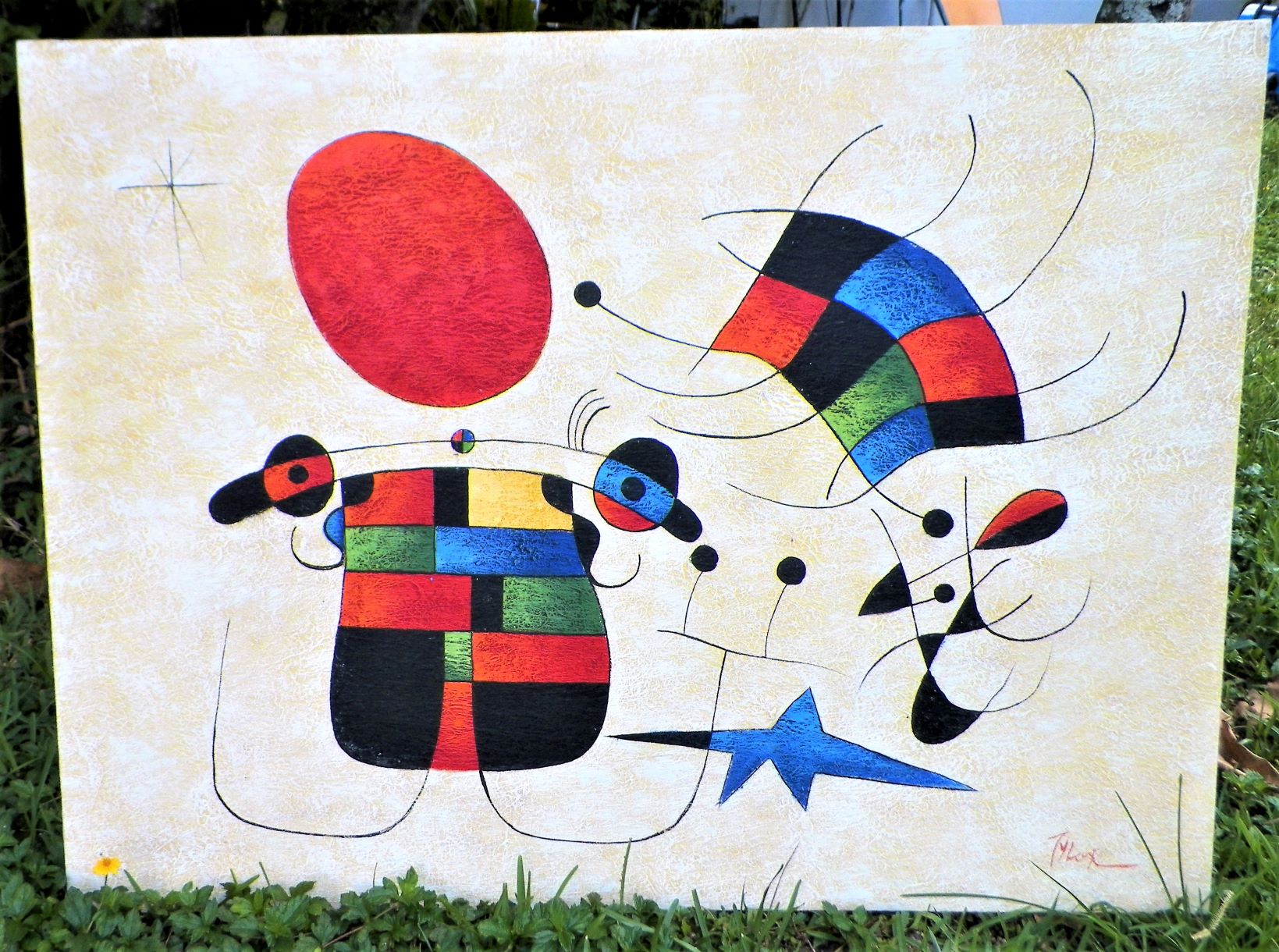 ART PAINTING ABSTRACT TAYLOR MIRO LOOKING PAINTING 1AAA.JPG