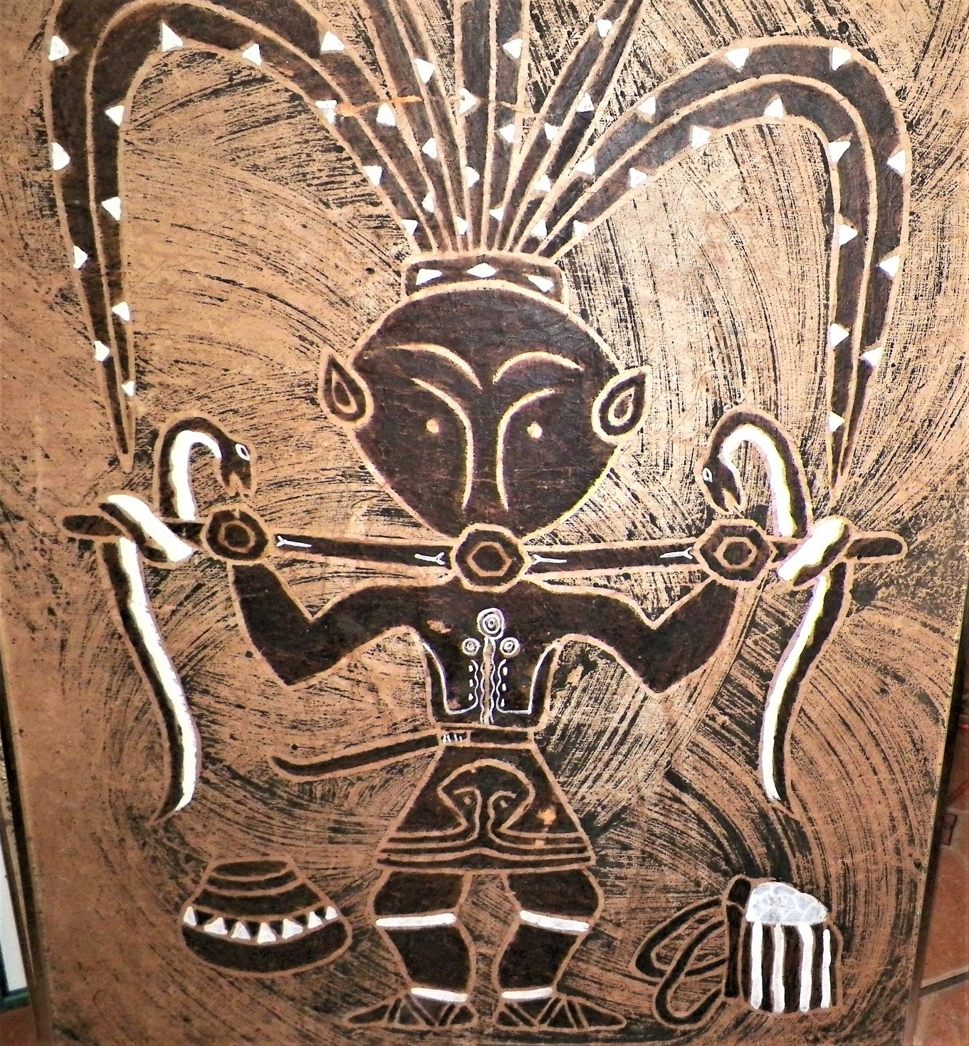 ART PAINTING AFRICAN PRIMITIVE LARGE 2AA.JPG