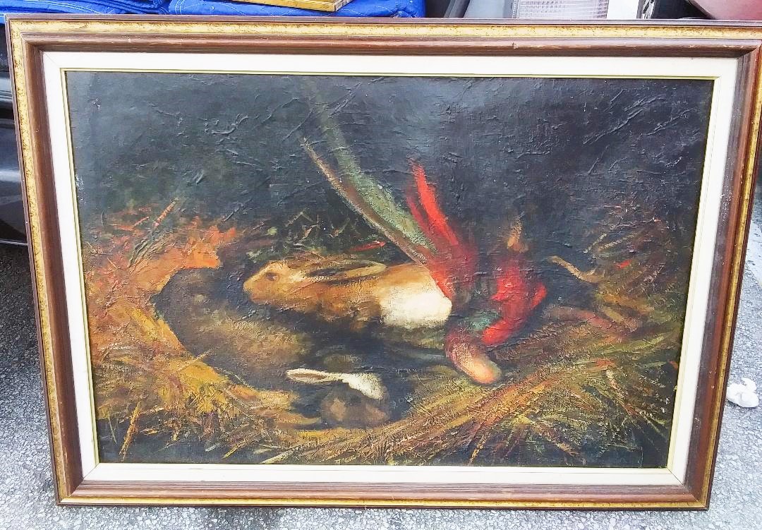 ART PAINTING ANTIQUE OZ RABBITS 1AA.jpg