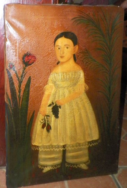 ART PAINTING ANTIQUE PAINTING GIRL 1AAA.JPG