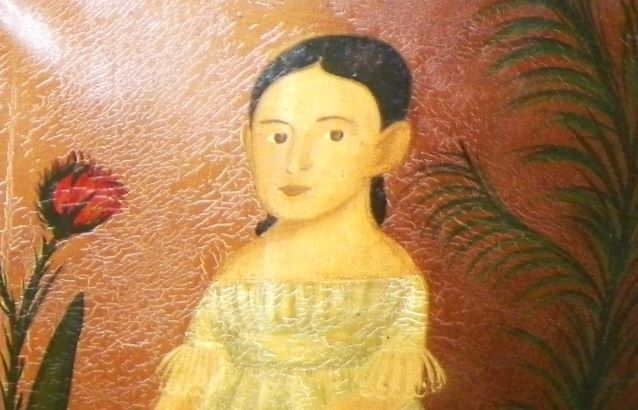 ART PAINTING ANTIQUE PAINTING GIRL 3AA.JPG