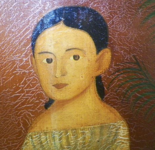 ART PAINTING ANTIQUE PAINTING GIRL 5AA.JPG