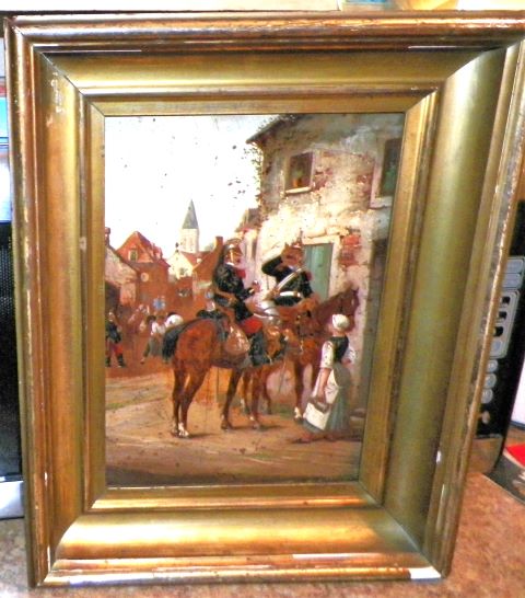 ART PAINTING ANTIQUE SMALL M WALKER 1AAA.JPG