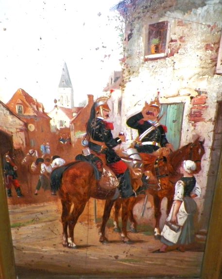 ART PAINTING ANTIQUE SMALL M WALKER 2AAA.JPG