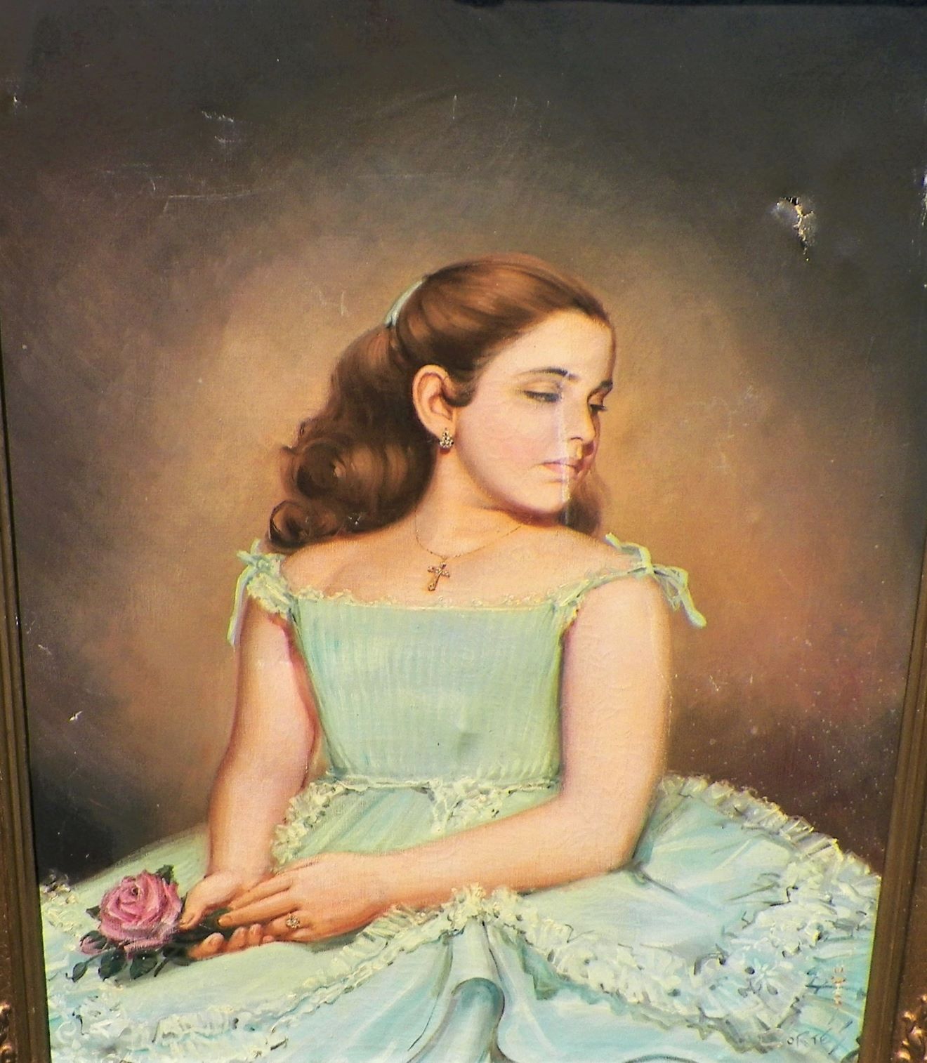 ART PAINTING AUCTION MAXBID 2 GIRL POTRAIT CORTES  BA.JPG