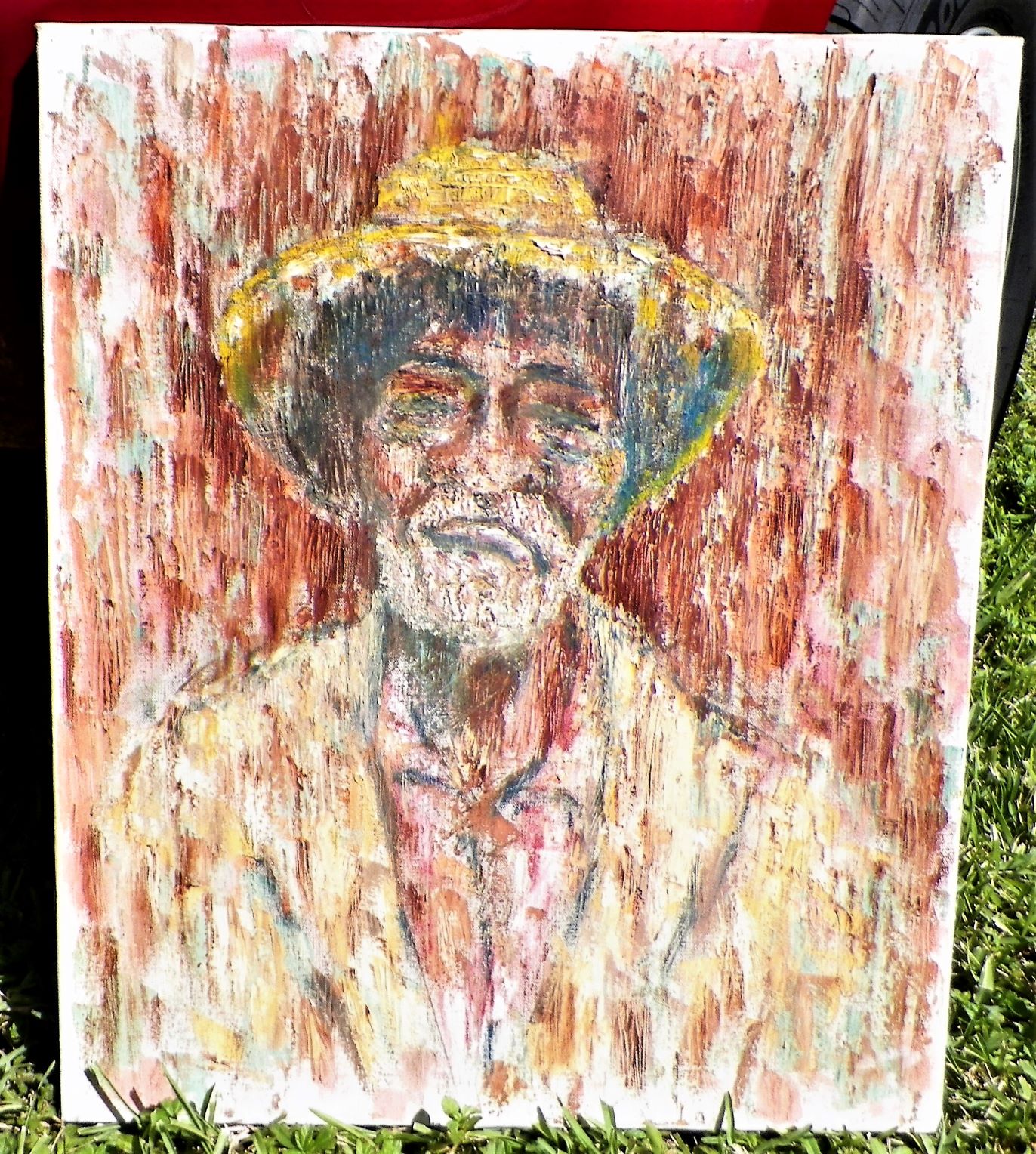ART PAINTING BAHAMIAN REVERAND 105 YEARS OLD 1AAA.JPG