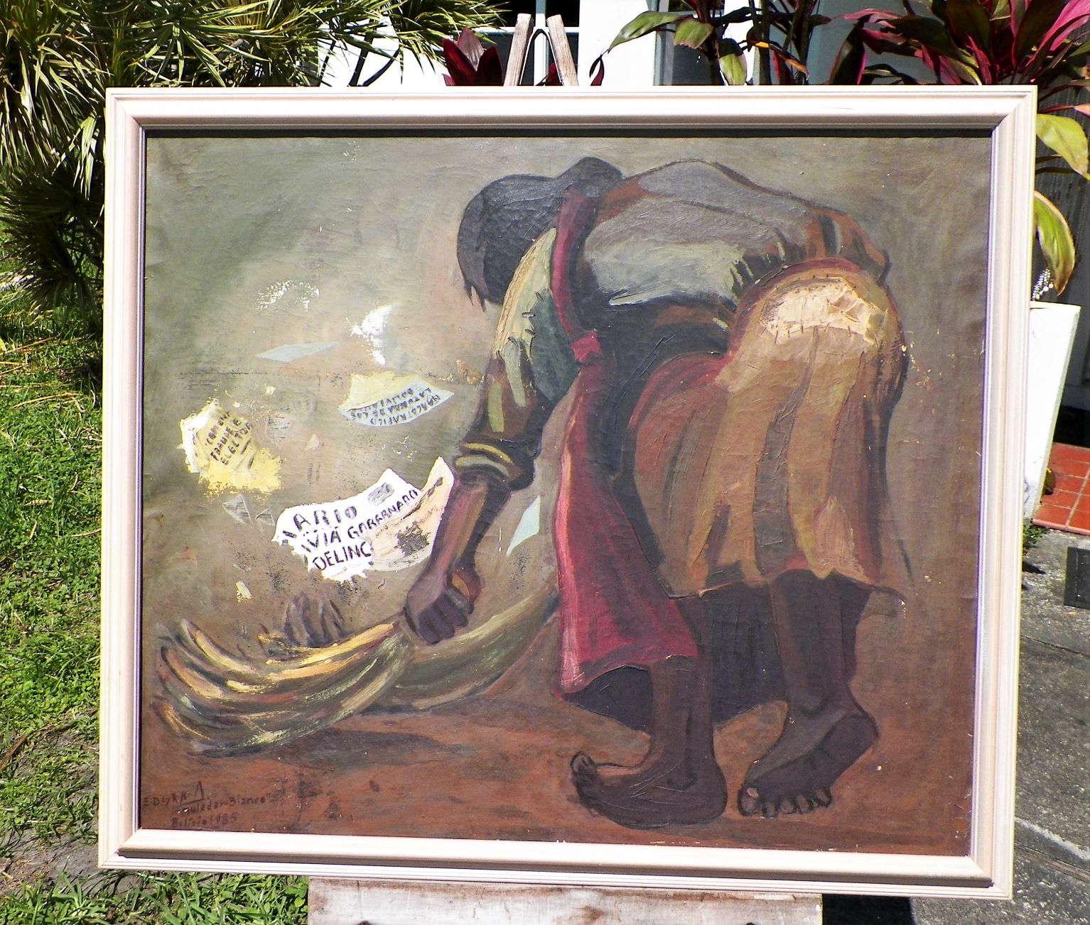 ART PAINTING BOLIVIA WOMAN SWEEPING 1A_AA.JPG