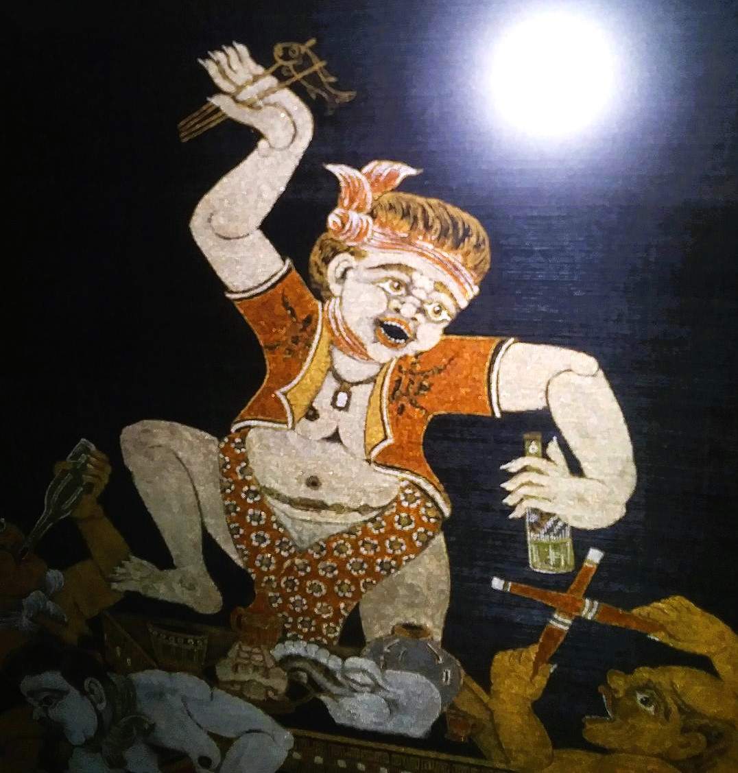 ART PAINTING BUDDHA HINDU DRINKING FIGHTING 3AA.jpg