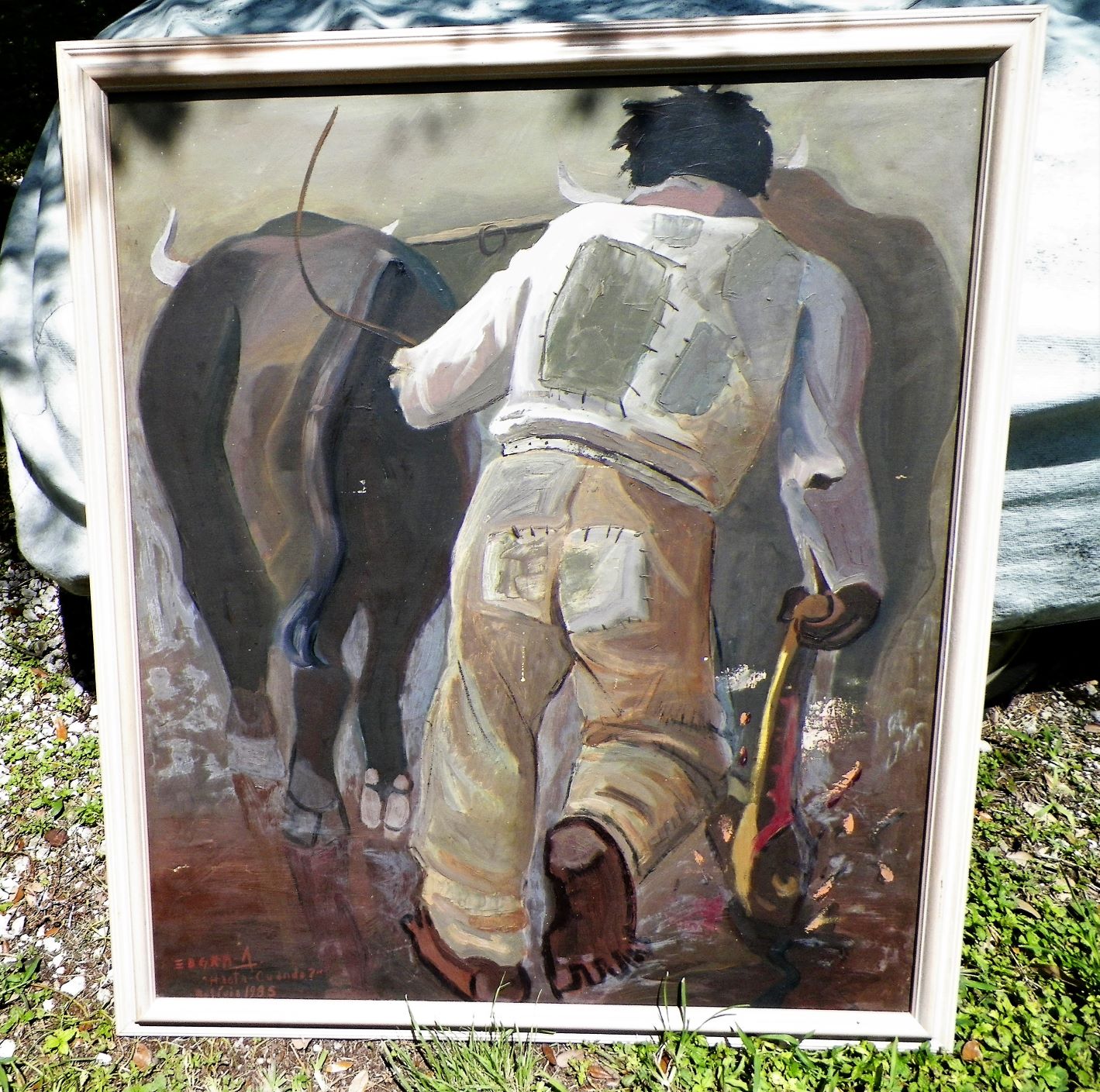 ART PAINTING BULL EDGAR 1AA.JPG