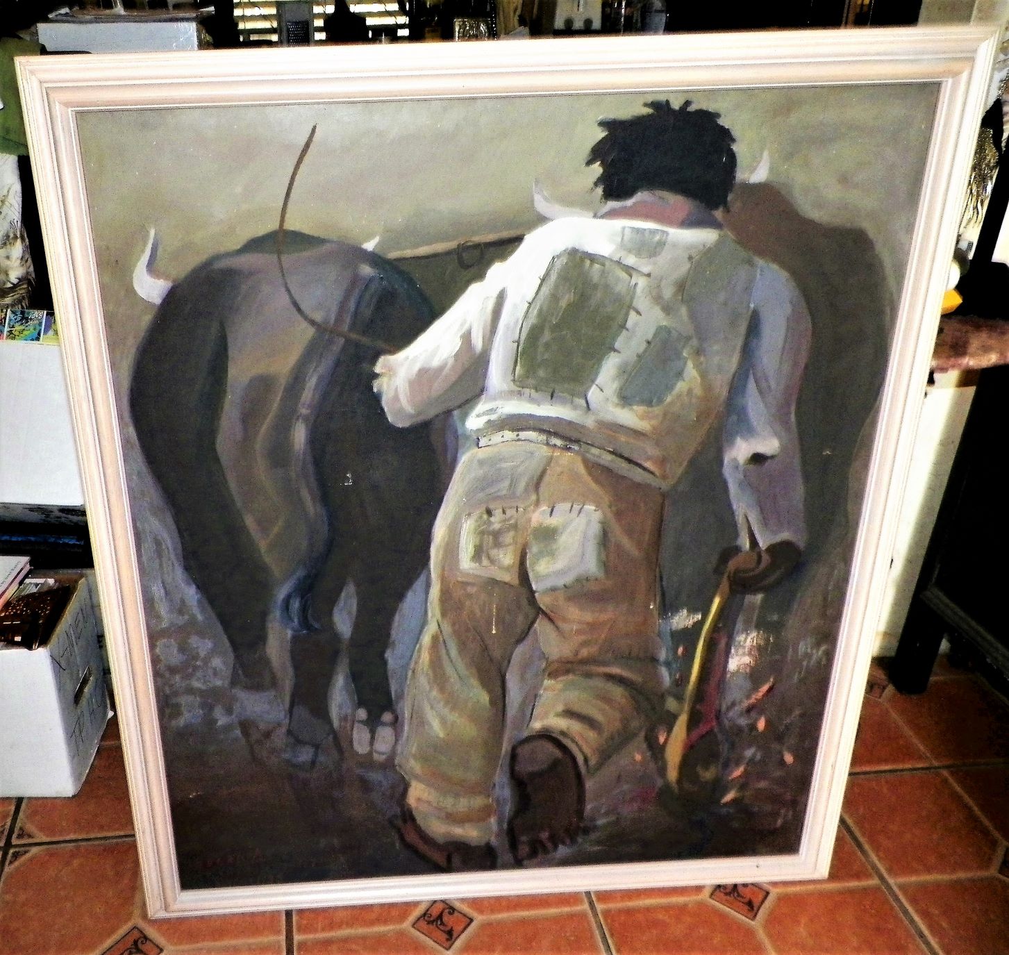 ART PAINTING BULL EDGAR 5AA.JPG