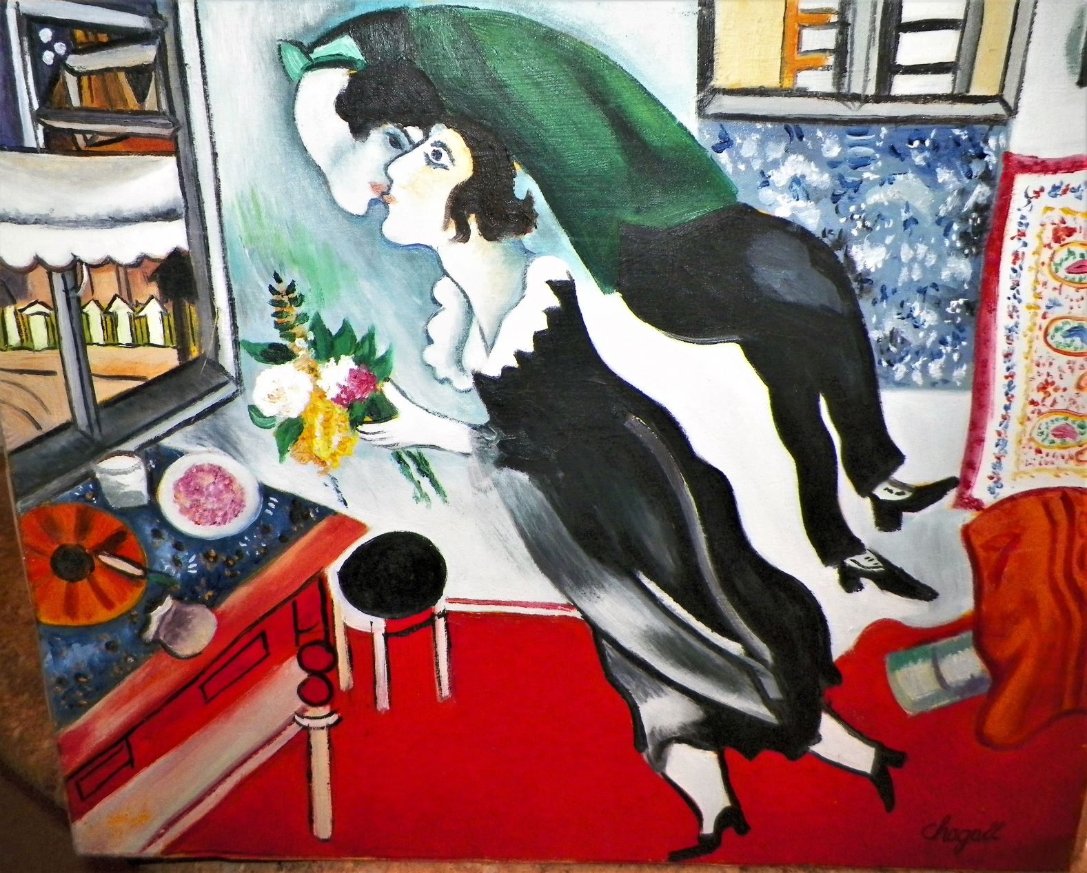 ART PAINTING CHAGALL SIGNED THRIFT STORE FIND 2AA.JPG