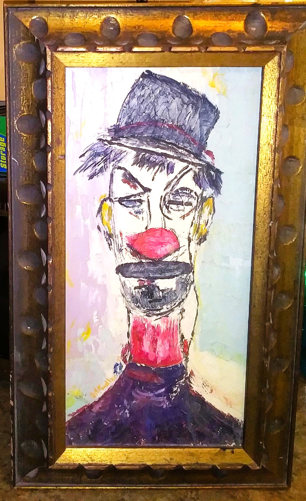 ART PAINTING CLOWN TALL DALI LOOKING 2AA.jpg