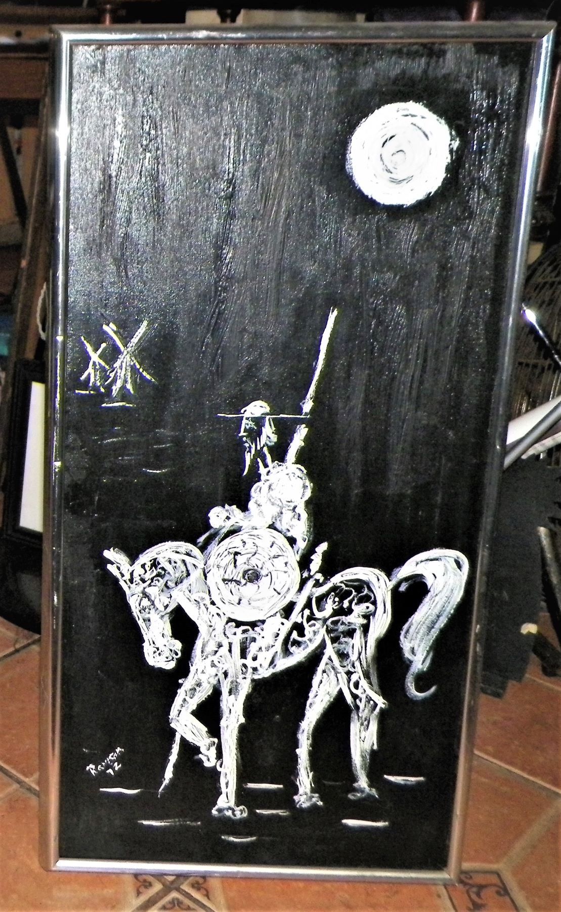 ART PAINTING DON Q BLACK & WHITE PAINTING 1AA.JPG