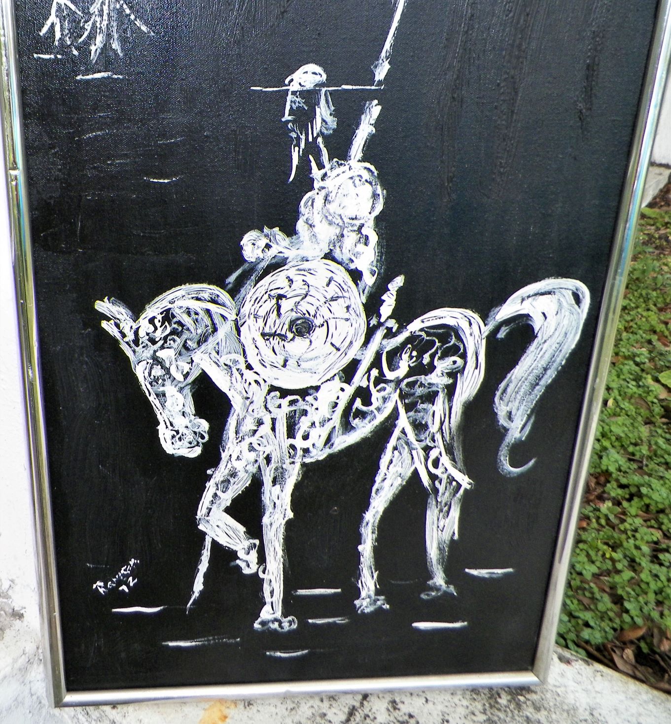 ART PAINTING DON Q BLACK & WHITE PAINTING 2BAA.JPG