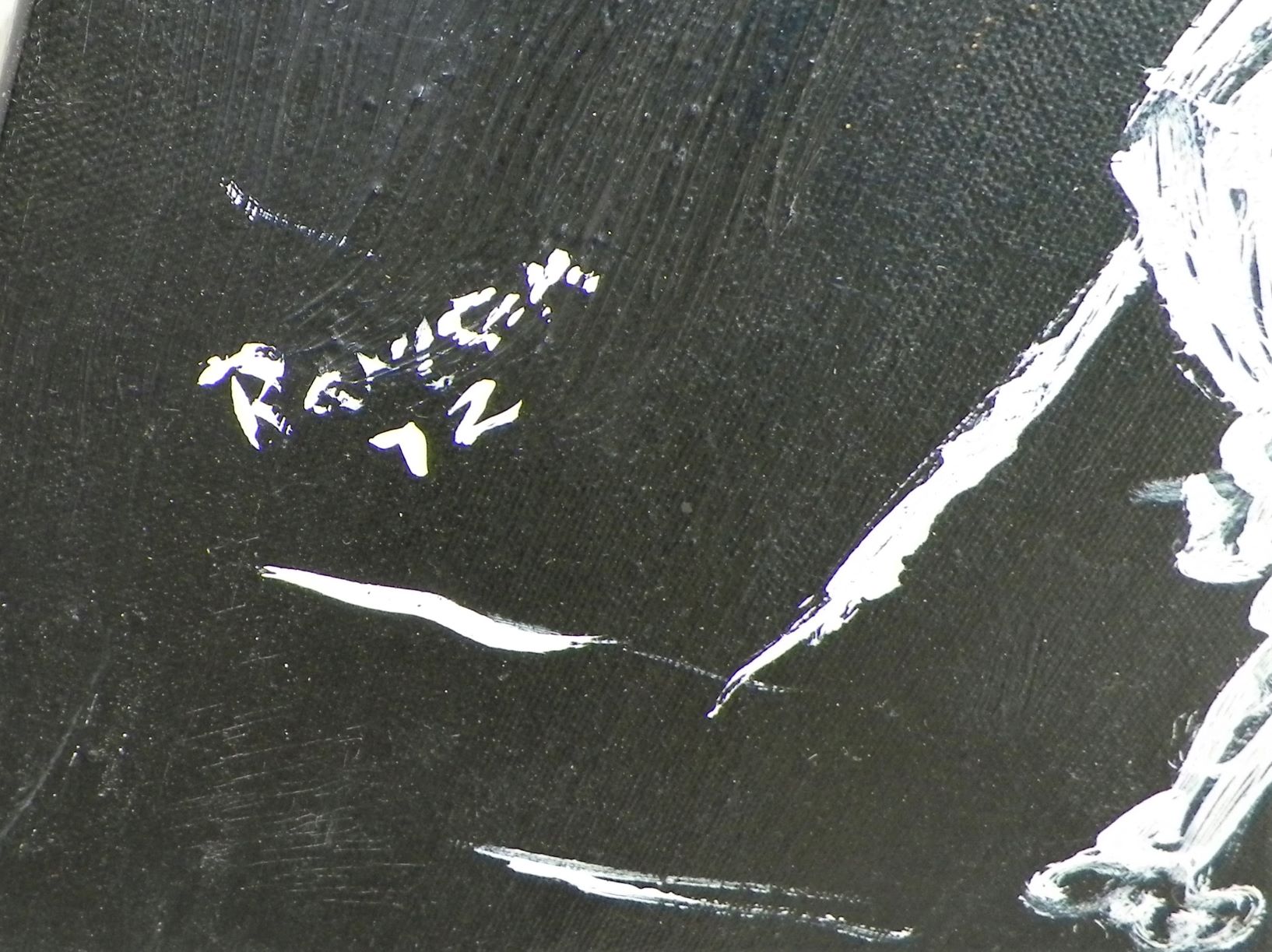 ART PAINTING DON Q BLACK & WHITE PAINTING 2CAAA.JPG
