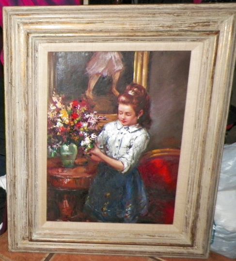 ART PAINTING GIRL WITH FLOWERS 1AA.JPG