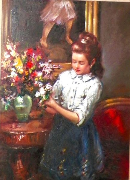 ART PAINTING GIRL WITH FLOWERS 4AA.JPG