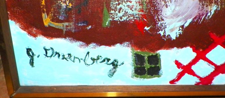 ART PAINTING GREENBERG J FIDDLER ON THE ROOF 4AA.JPG