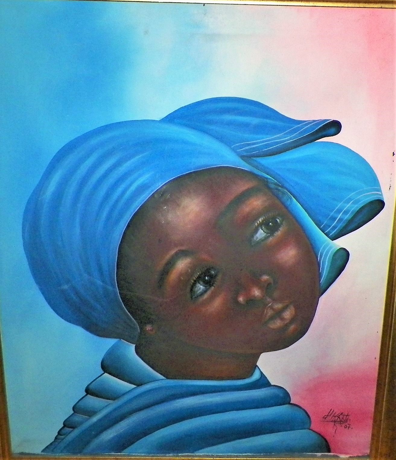 ART PAINTING HAITIAN GIRL WITH SIDEWAYS HEAD FROM BEN 2AAZZ.jpg