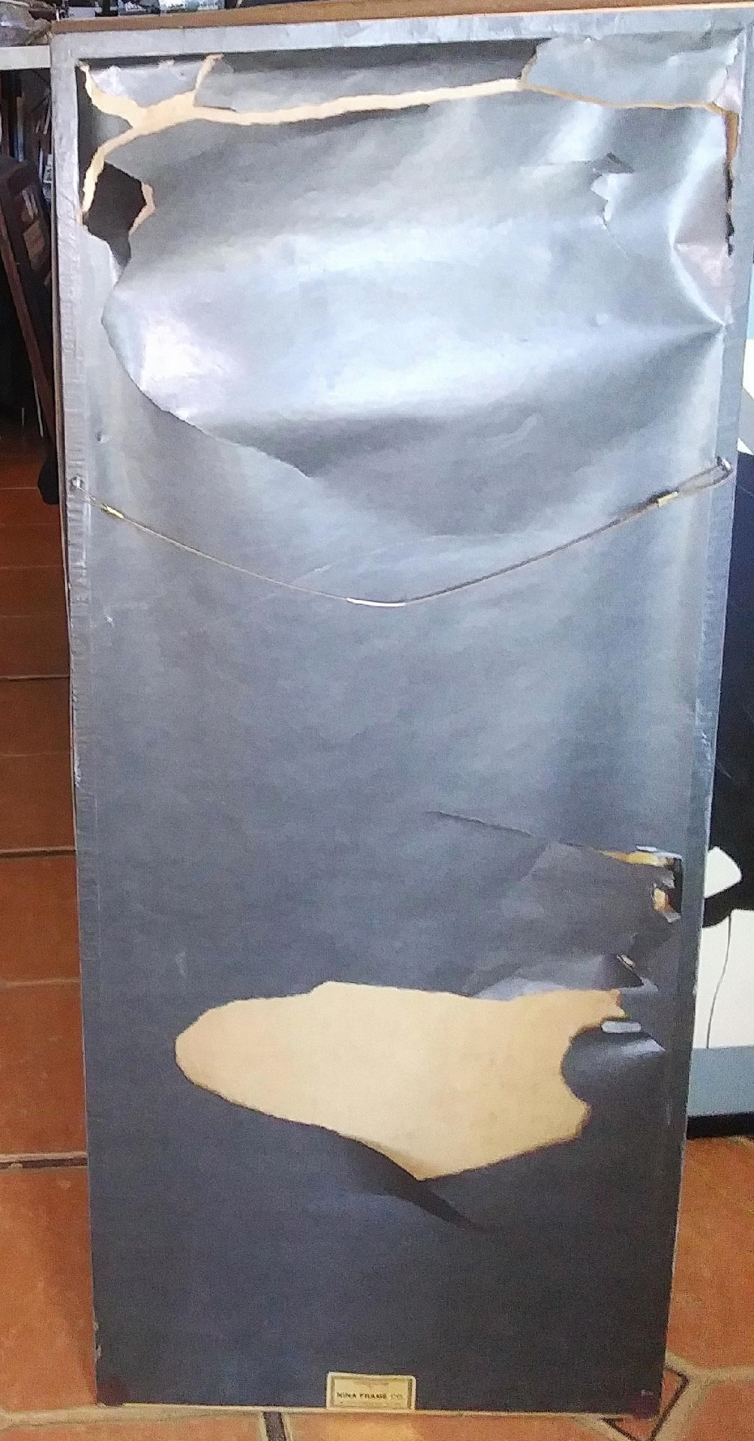 ART PAINTING HAITIAN TALL & THIN THRIFT STORE FIND 5AA.jpg