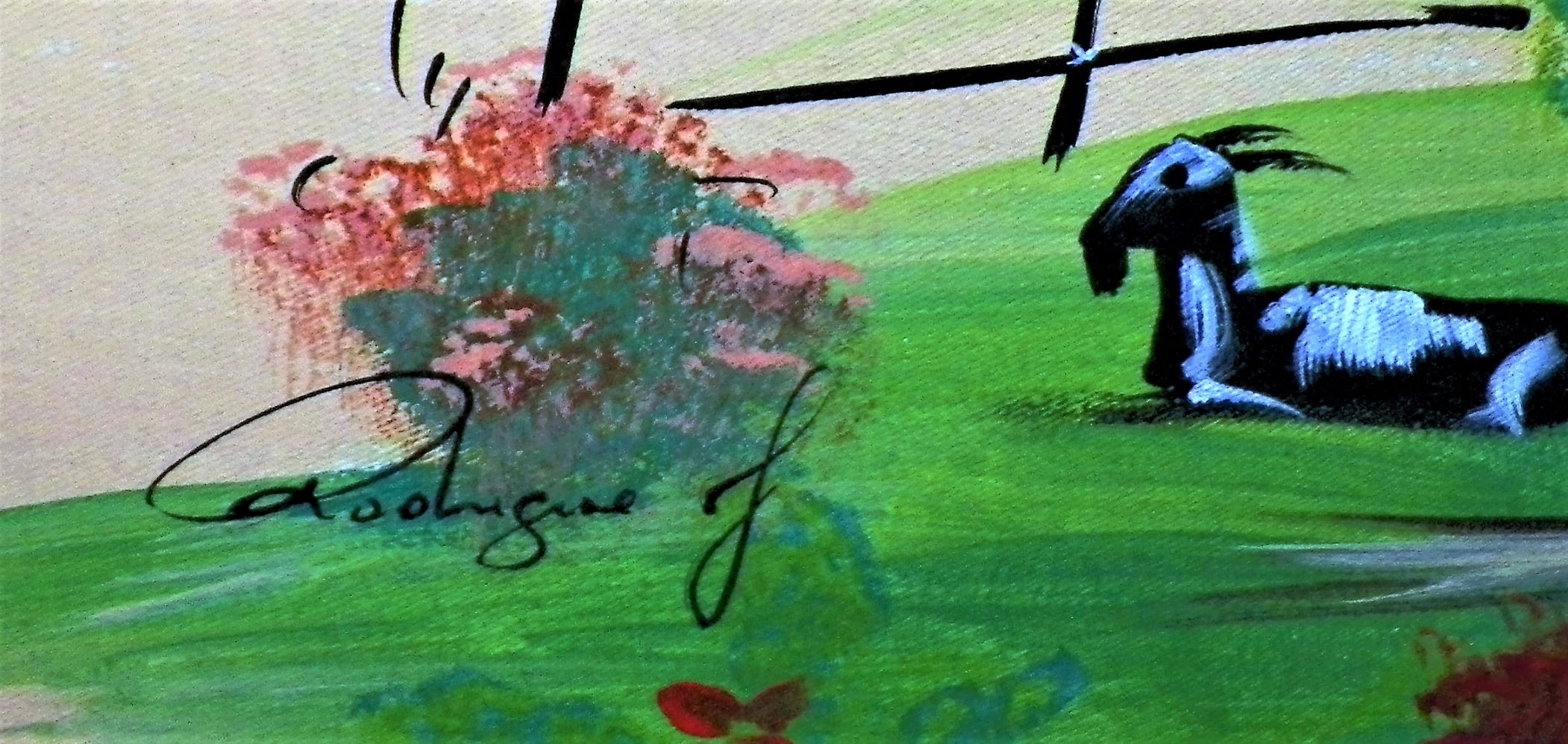 ART PAINTING HAITIAN THRIFT STORE FIND RODRIGUEZ MAYBE 3AA.JPG