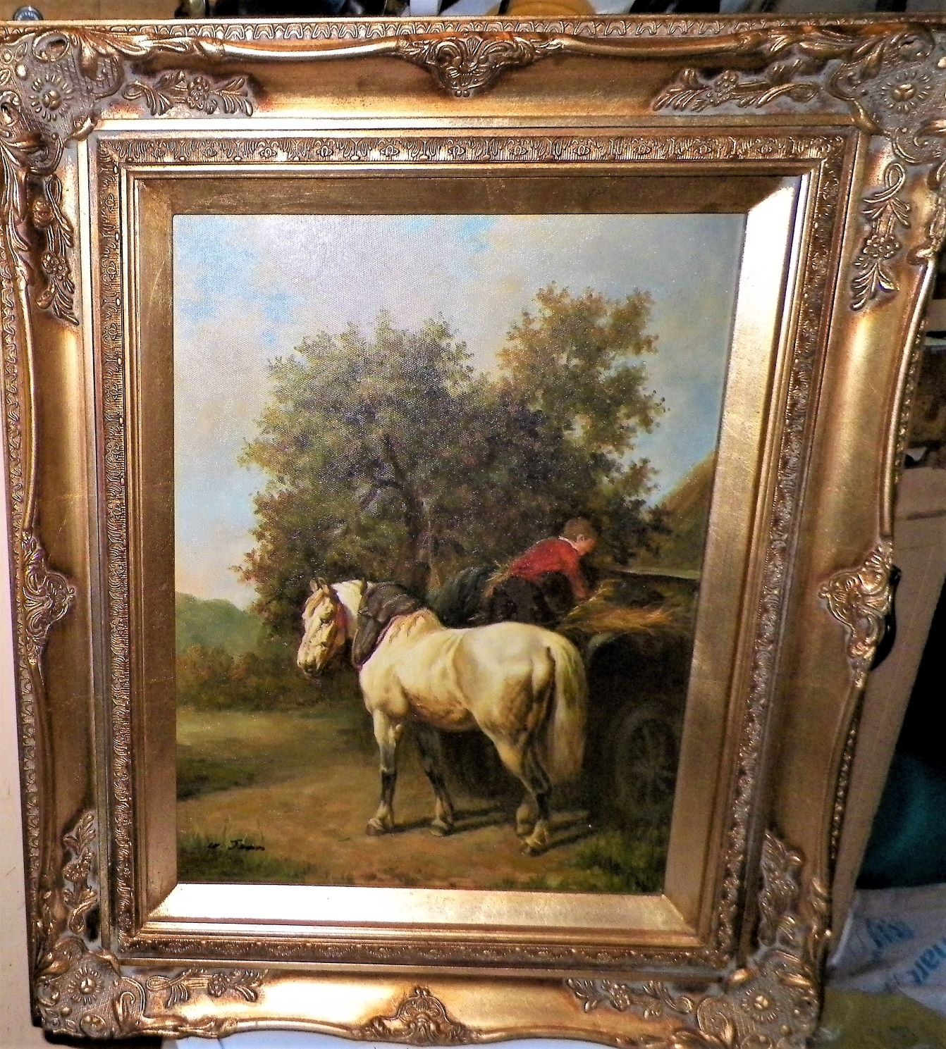 ART PAINTING HORSE JEAN 1AAA.JPG