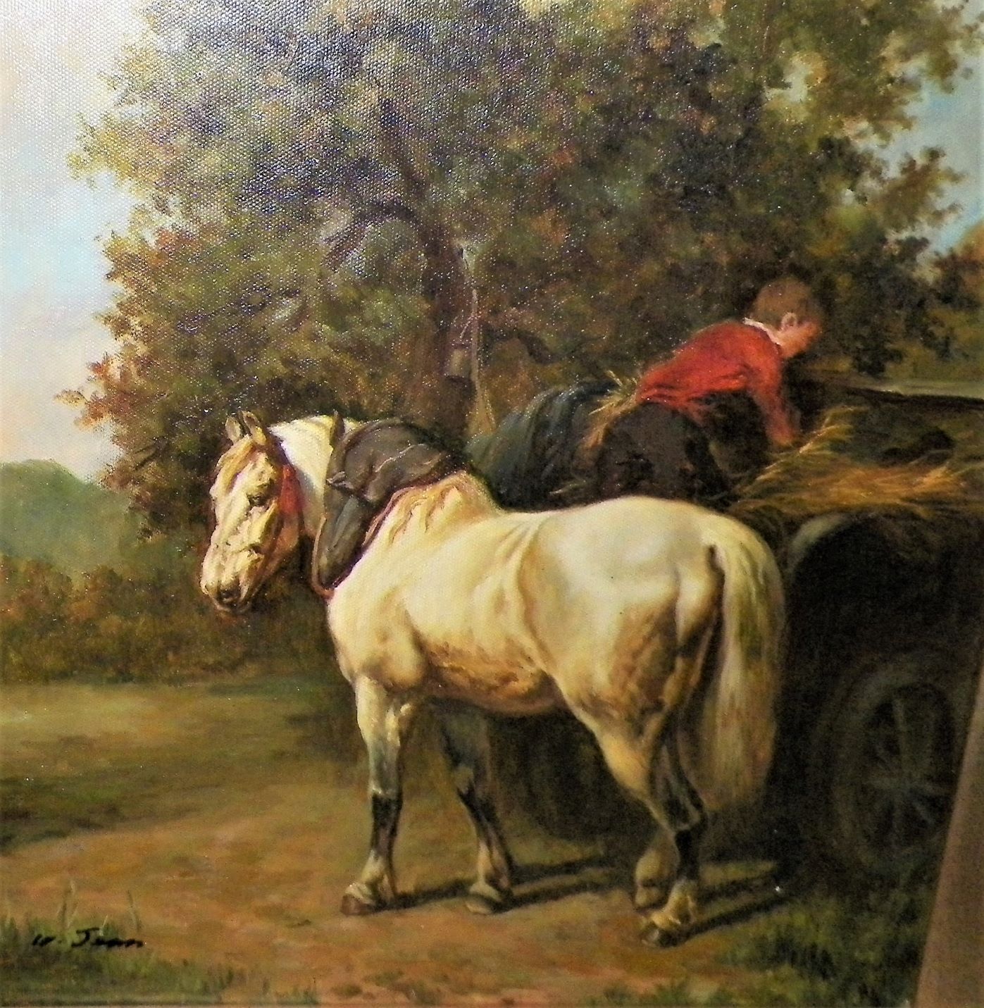 ART PAINTING HORSE JEAN 2AA.JPG