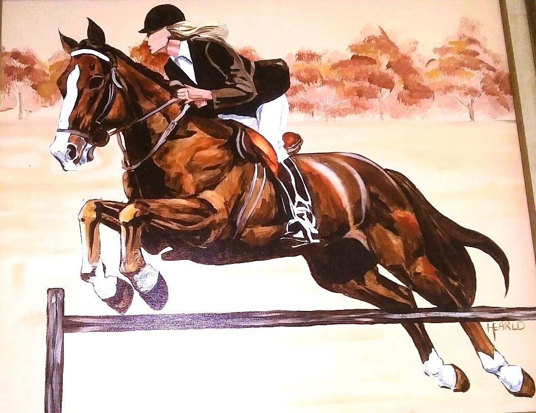 ART PAINTING HORSE JUMPING WOMAN NO FACE 2AAA.jpg