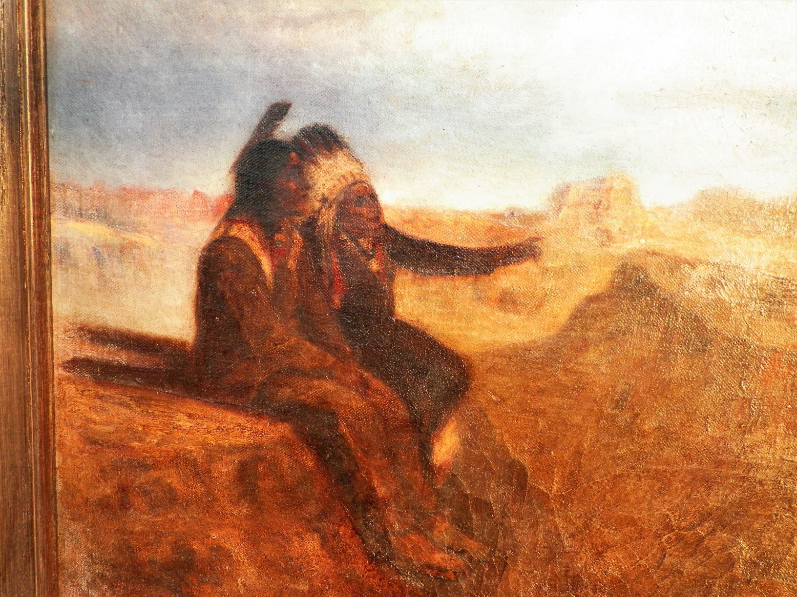 ART PAINTING INDIANS TALKING 7AAZZZ.jpg