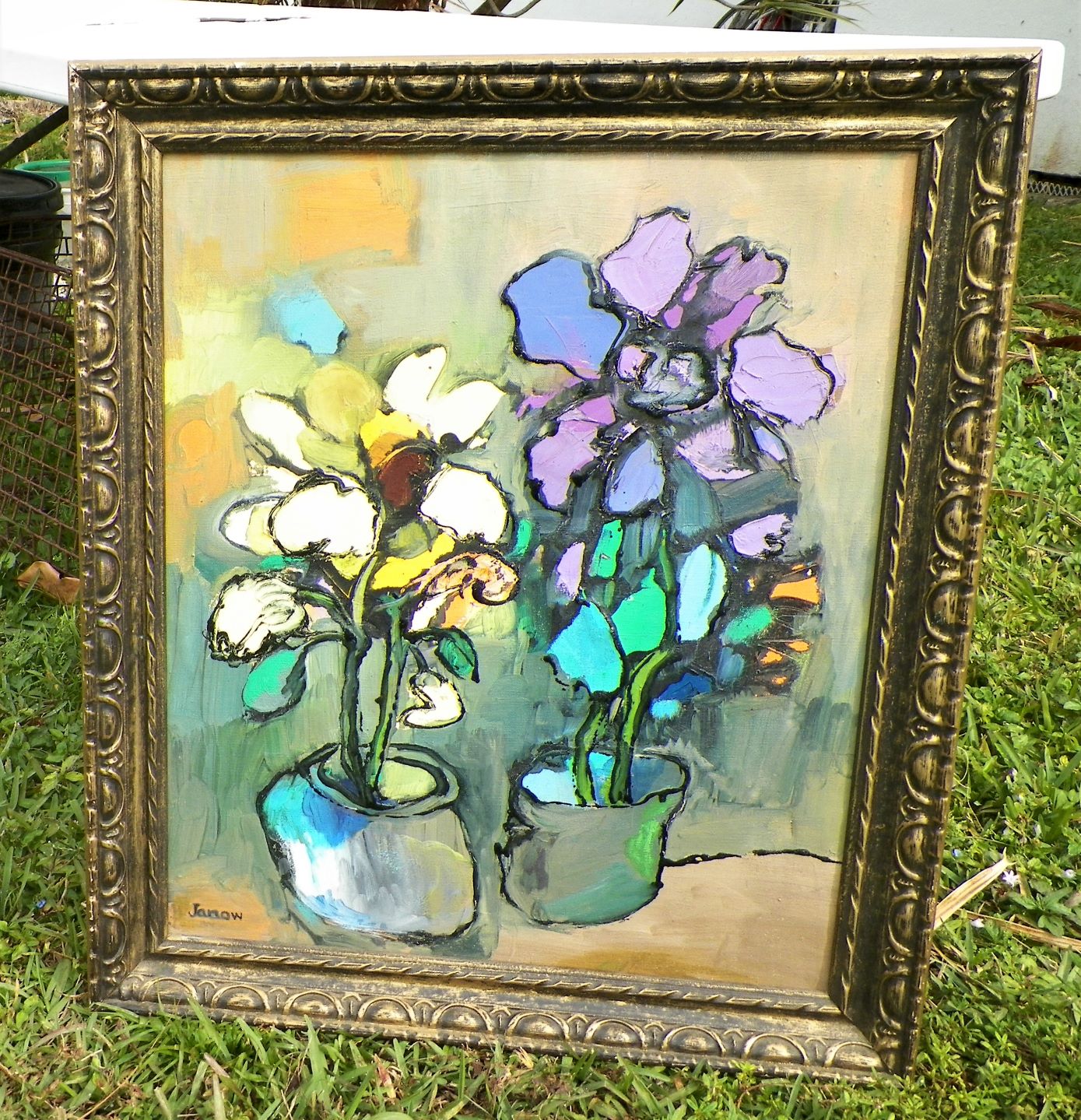 ART PAINTING JANOW FLOWERS COLORFUL 1AA.JPG