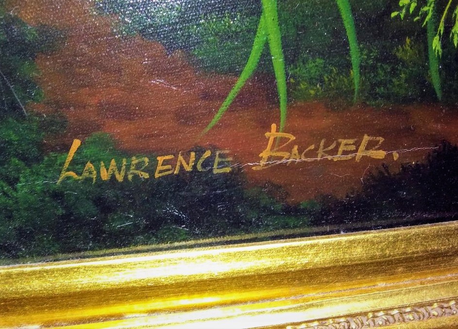 ANYONE KNOW ANYTHING ABOUT LAWRENCE BACKER ARTIST/PAINTER? Antiques