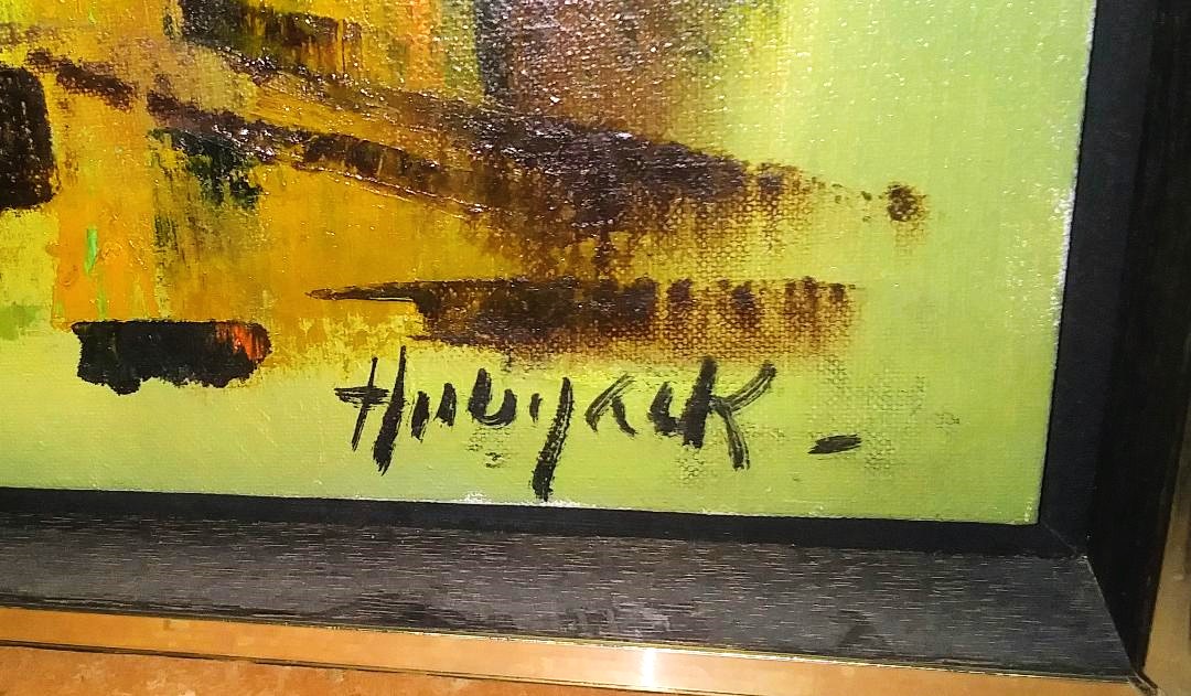 ART PAINTING MID CENTURY 2 PAINTINGS 6BAA.jpg