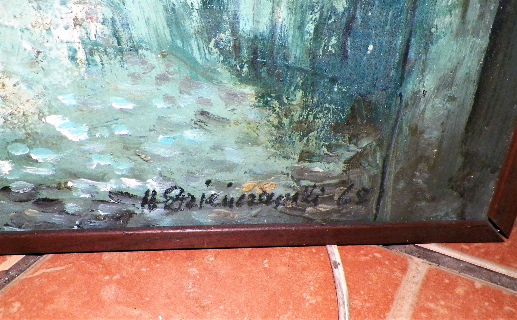 ART PAINTING MID CENTURY UNKNOWN SPELLING 5A_.JPG
