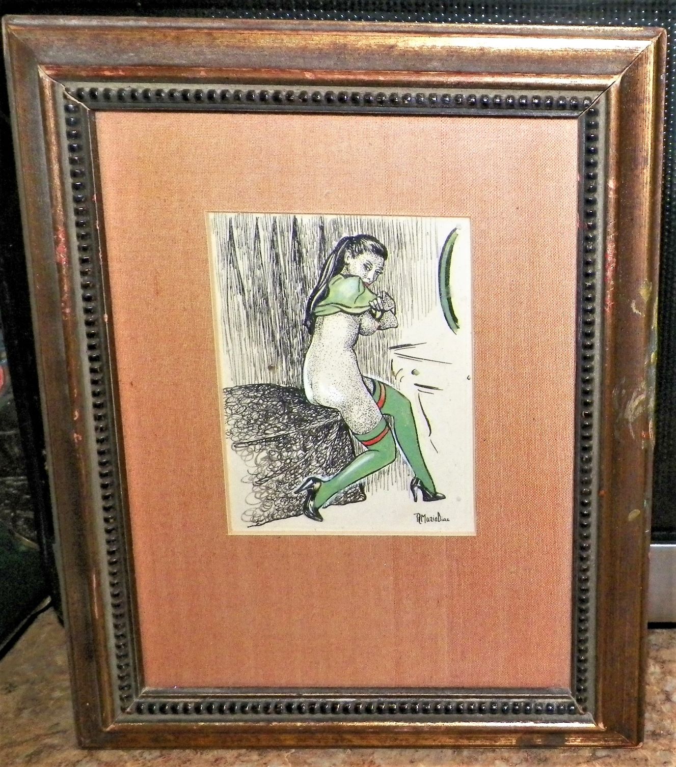 ART PAINTING NUDE MINIATURE PAIR R MUZIO DIAZ 2AA.JPG